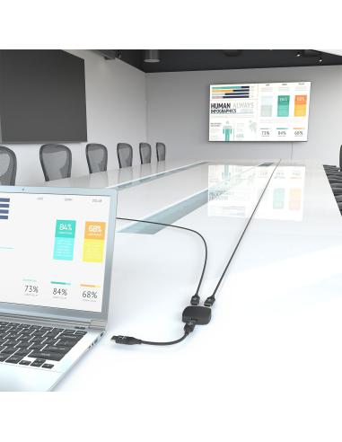 HDMI CONMUTADOR SWITCH 4K60HZ 2X1 NEGRO AISENS A123-0948