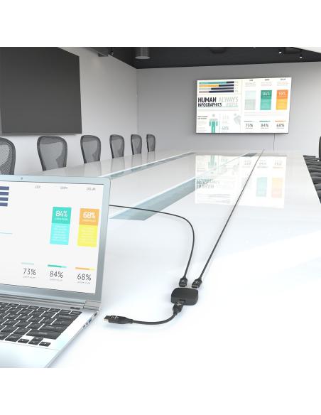 HDMI CONMUTADOR SWITCH 4K60HZ 2X1 NEGRO AISENS A123-0948
