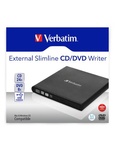 REGRABADORA EXTERNA VERBATIN SLIMLINE NEGRA 98938