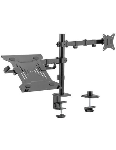 SOPORTE BRAZO MONITOR Y PORTATIL EWENT / HASTA 34" / PORTATIL HASTA 15.6" / HASTA VESA 100X100 / EW1519