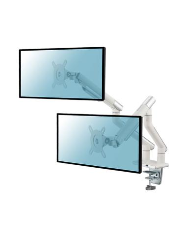 SOPORTE BRAZO INDEPENDIENTES 2 MONITORES KIMEX 17"-32" FULL MOTION / VESA 75 - 100 / 2XUSB 3.0 / HASTA 9 Kgr. / BLANCO / 015-241