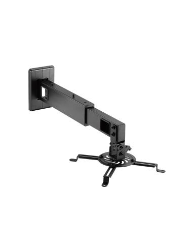 SOPORTE PARED PROYECTORES / LONGITUD 46-60 cm /GIRATORIO 360º / INCLINABLE +/- 30º / PESO MAXIMO 15 Kgr. / NEGRO / 051-1003