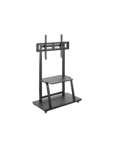 SOPORTE MOVIL TV EWENT ALTA RESISTENCIA DE 37" A 120" / PARA TV PESADAS / MAX.150KG / ESTANTE MULTIMEDIA / EW1544