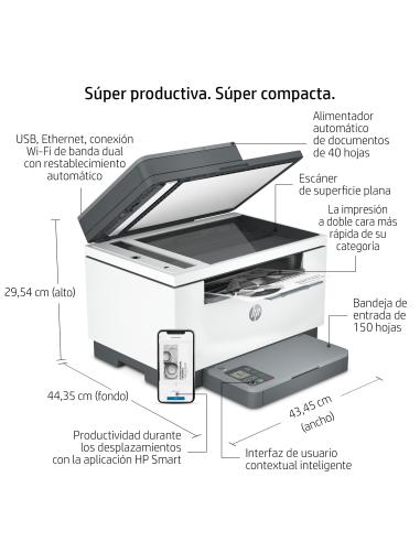IMPRESORA HP LASERJET MONOCROMO MFP M234SDW WIFI DUPLEX 6GX01F BLANCA(135A)