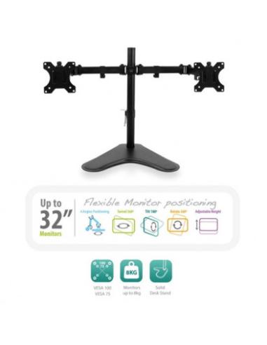 SOPORTE BRAZO EWENT MESA MONITOR DOBLE MONITOR CON PEANA 13"-32" REF: EW1536