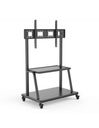 SOPORTE MOVIL TV EWENT ALTA RESISTENCIA DE 55" A 120" / PARA TV PESADAS / MAX.120KG / ESTANTE MULTIMEDIA / EW1541