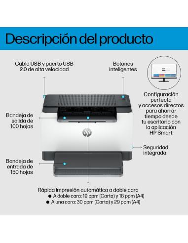 IMPRESORA HP LASERJET MONOCROMO M209D DUPLEX BLANCA 8J9L0F