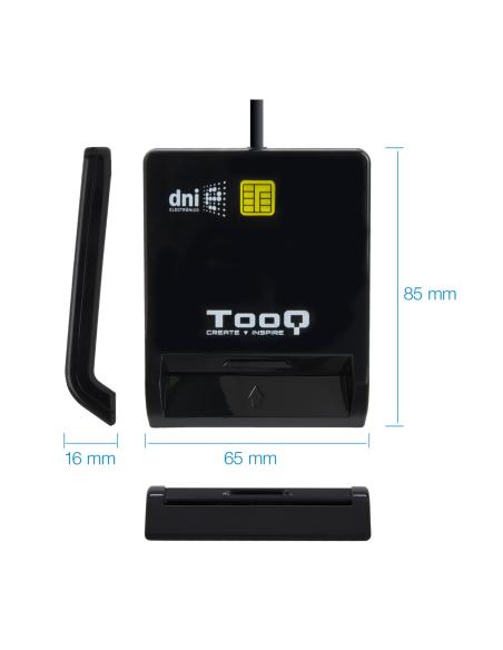 LECTOR TARJETA MEMORIA EXTERNO TOOQ DNIE USB-C NEGRO TQR-211B