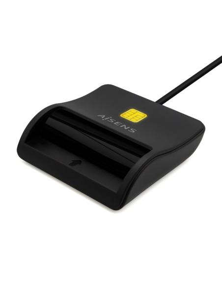 LECTOR TARJETA INTELIGENTE DNI USB-C NEGRO AISENS ASCR-SN03C-BK