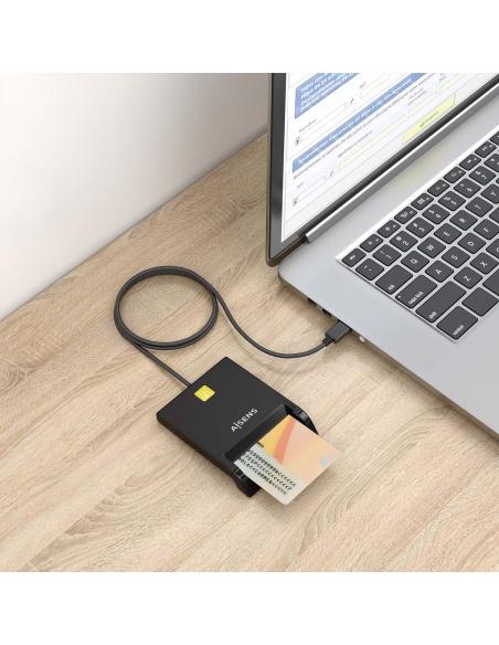 LECTOR DE TARJETA INTELIGENTE DNI NEGRO AISENS ASCR-SN06-BK