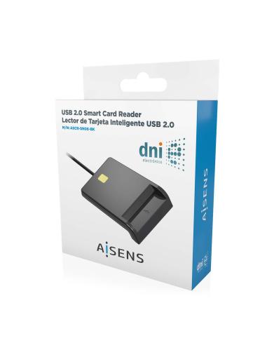 LECTOR DE TARJETA INTELIGENTE DNI NEGRO AISENS ASCR-SN06-BK