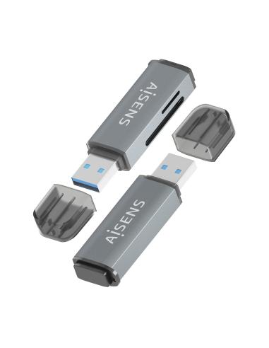 LECTOR TARJETAS SD MICRO SD MMC RS-MMC MMC MICRO USB-A GRIS AISENS ASCR-2A09-GR