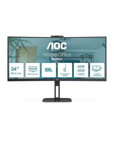 MONITOR 34 AOC CU34V5CBK PROFESIONAL CURVO WQHD 100HZ HDMI DP NEGRO