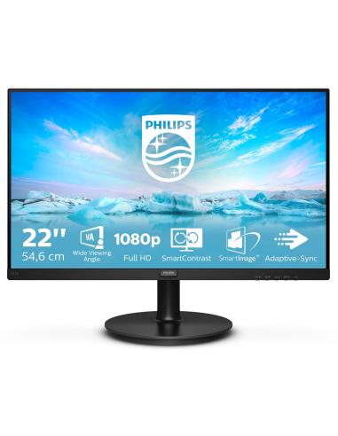 MONITOR 21.5 PHILIPS 221V8 FHD HDMI VGA NEGRO