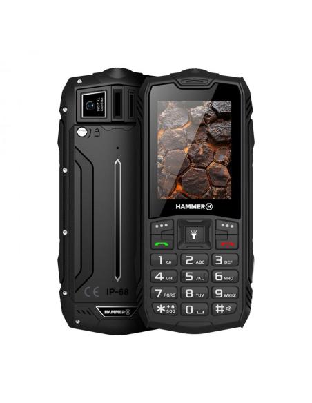TELEFONO MOVIL RUGERIZADO HAMMER ROCK / 2.4" / 32MB / 0.3 MPX / 4G / MICRO SD HASTA 32GB / BLUETOOTH / DUAL SIM / IP68 / 5902983