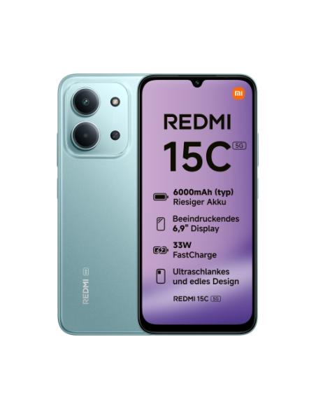 TELEFONO SMARTPHONE XIAOMI REDMI 15C VERDE 5G / MEDIATEK DIMENSITY 6300 / 4 GB / 128 GB / 6.9" HD+ / DUAL SIM / CAMARAS 50-2 MPX