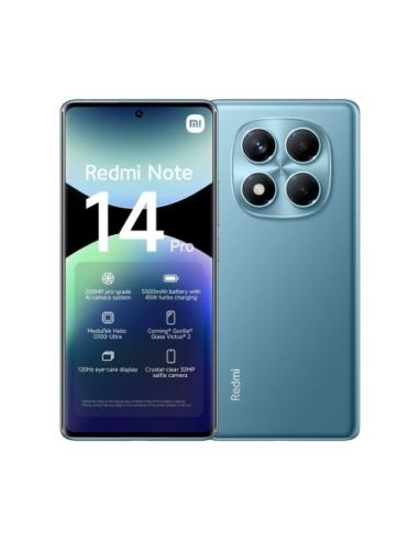 TELEFONO SMARTPHONE XIAOMI REDMI NOTE 14 PRO AZUL / 4G / MEDIATEK HELIO G100-ULTRA 2.2Ghz / 8 GB / 256 GB / 6.67" FHD+ AMOLED / 