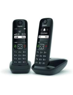 TELEFONO INALAMBRICO SIEMENS GIGASET AS690 DUO DECT / PANTALLLA EN B/N / MANOS LIBRES / L36852-H2816-D201