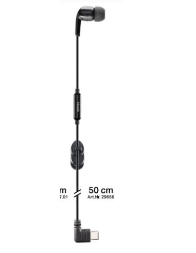 AURICULARES C/MICROFONO ALBRECHT TECTALK BIZ INTRA AUDITIVOS / 50cm / USB-C / 29656