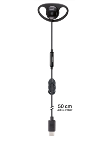 AURICULARES C/MICROFONO ALBRECHT TECTALK BIZ D / 50cm / USB-C / 29657