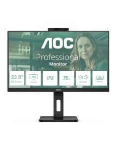 MONITOR 23.8 AOC PROFESIONAL 24P3QW IPS FHD 75HZ 1920X1080 MM 2HDMI PIVOT NEGRO