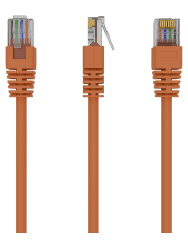 Cable CAT5E UTP moldeado 0,5m Naranja