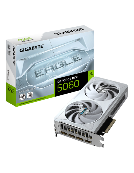 TARJETA GRAFICA GIGABYTE GEFORCE RTX 5060 EAGLE OC ICE 8GB GDDR7 / 3xDP - 1xHDMI / GV-N5060EAGLEOC ICE-8GD