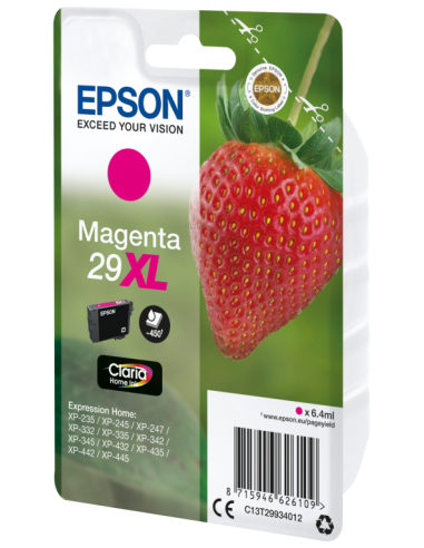 TINTA EPSON CLARIA 29XL MAGENTA XP235 XP332 XP335 XP432 XP435