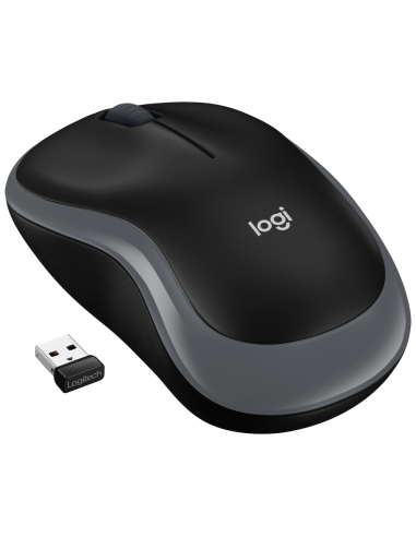 RATON LOGITECH M185 NEGRO GRIS RF INALAMBRICO PILAS