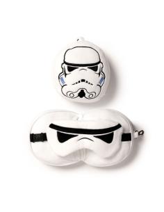 ALMOHADA VIAJE CON ANTIFAZ STAR WARS STORMTROOPER / 95% POLIESTER - 5% SPANDEX / CON CREMALLERA PARA GUARDAR EL ANTIFAZ