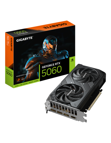 TARJETA GRAFICA GIGABYTE GEFORCE RTX 5060 WINDFORCE MAX OC 8GB GDDR7 / 3xDP - 1xHDMI / GV-N5060WF2MAX OC-8GD