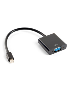 ADAPTADOR LANBERG MINIDISPLAYPORT MACHO/VGA HEMBRA 20CM NEGRO