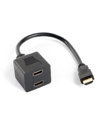 ADAPTADOR LANBERG HDMI MACHO/HDMI HEMBRA X2 SPLITTER 20CM