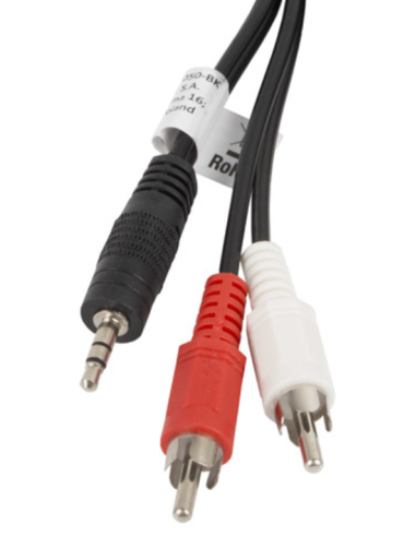 CABLE ESTEREO LANBERG JACK 3.5MM/2X RCA MACHO 5M