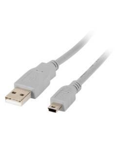 CABLE USB LANBERG 2.0 MACHO/MINI USB MACHO 1.8M GRIS