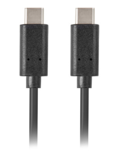 CABLE 2.0 LANBERG USB C MACHO/USB C MACHO 0.5M NEGRO