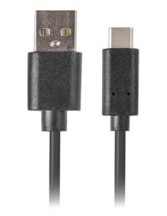 CABLE USB LANBERG 2.0 MACHO/USB C MACHO QUICK CHARGE 3.0 1.8M NEGRO