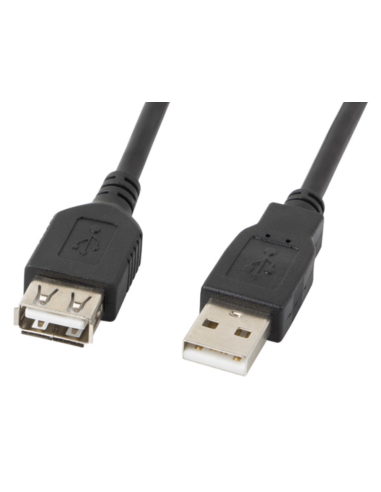 CABLE ALARGADOR LANBERG USB 2.0 MACHO HEMBRA 5M NEGRO
