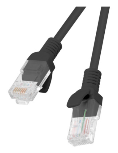 CABLE RED LANBERG LATIGUILLO CAT.6 UTP 1.5M NEGRO FLUKE PASSED