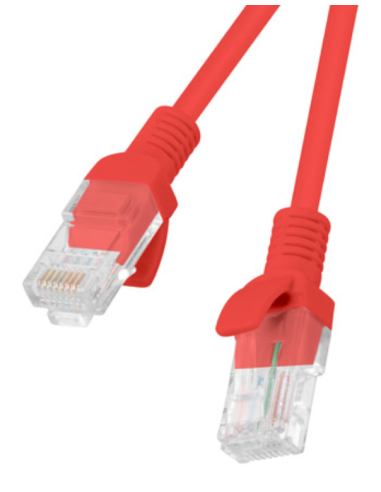 CABLE RED LANBERG LATIGUILLO CAT.6 UTP 1M ROJO FLUKE PASSED