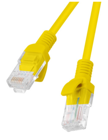 CABLE RED LANBERG LATIGUILLO CAT.6 UTP 2M AMARILLO FLUKE PASSED