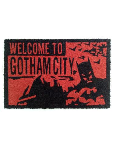 FELPUDO DC COMICS BATMAN WELCOME TO GOTHAM / 37 X 55 X 1.5 cm / FIBRA DE COCO Y PVC