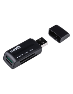 LECTOR DE TARJETAS NATEC MINI ANT 3 SDHC MMC M2 MICROSD USB 2.0 NEGRO