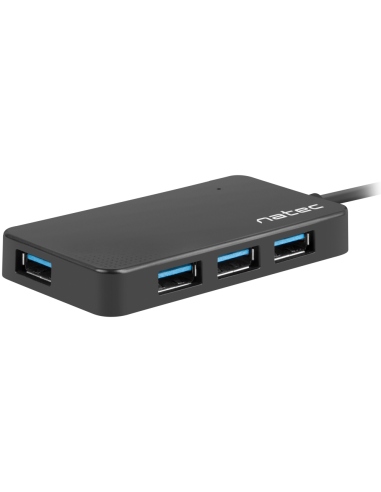 HUB NATEC MONTH 4 PUERTOS USB 3.0 NEGRO