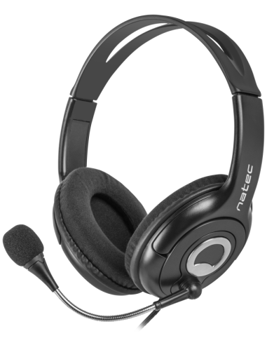 AURICULARES NATEC BEAR 2 NEGRO MICROFONO ALAMBRICO 3.5MM