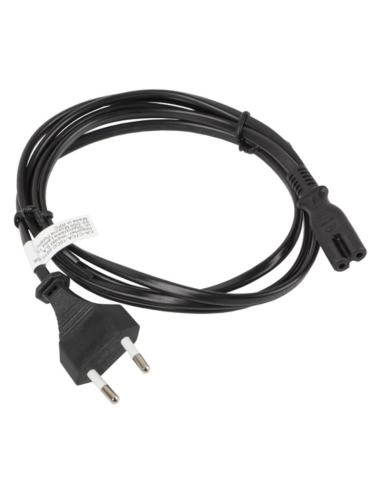 CABLE LANBERG DE ALIMENTACION OCHO CEE 7/16 A IEC320 C7 EURO (RADIO) NEGRO 1.8 M