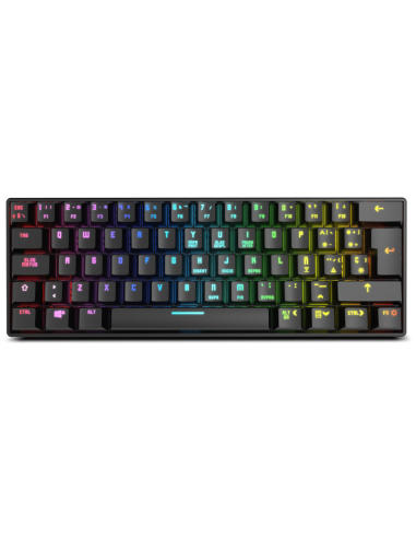TECLADO MINI KROM GAMING KLUSTER BLUETOOTH RETROILUMINADO MECANICO NEGRO