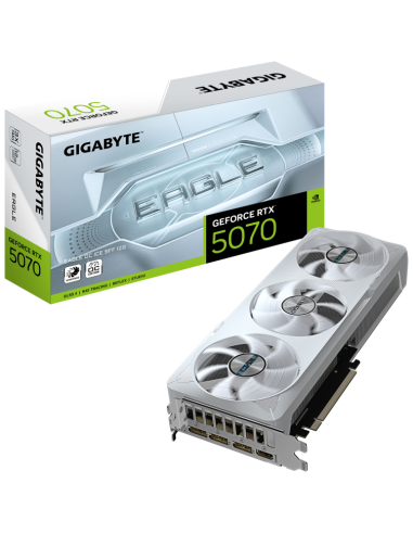GRAFICA GIGABYTE GEFORCE RTX 5070 EAGLE OC SFF / 12GB GDDR7 / 3XDP / 1XHDMI / BLANCA / 9VN5070EOI-00-G10