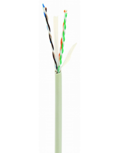 CABLE RED GEMBIRD UTP CAT6 TRENZADO PREMIUM CCA AWG24 BOBINA 305M GRIS