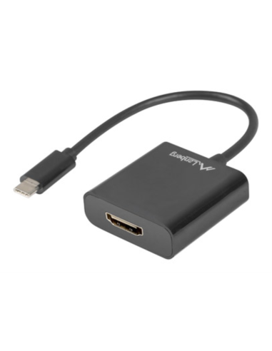 ADAPTADOR USB LANBERG USB-C M 3.1 A HDMI H 15CM DISPLAYPORT ALT MODE NEGRO